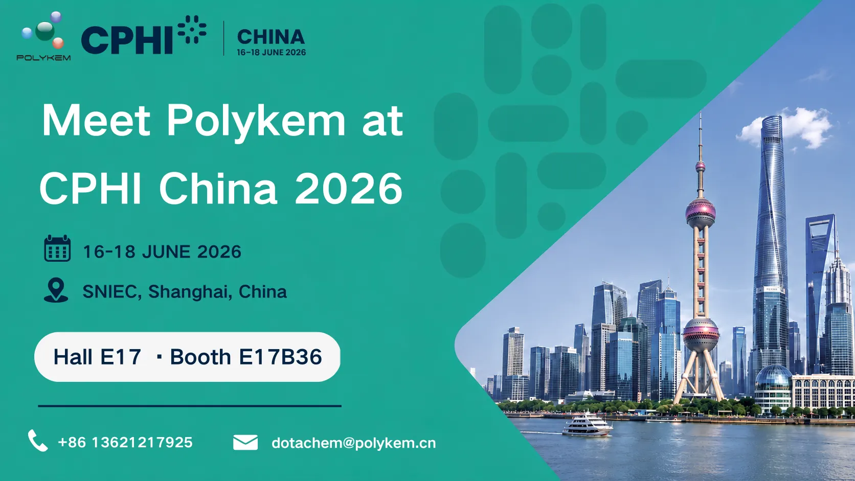 Polykem CPHI & PMEC China 2026 sərgisində nümayiş etdiriləcək